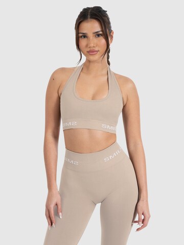 Smilodox Bralette Sports Top in Beige: front