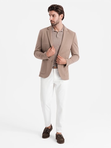 Coupe regular Veste de costume Ombre en beige