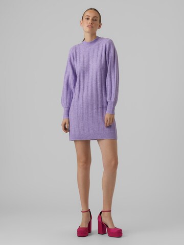 VERO MODA Pletena obleka 'ALANIS' | vijolična barva