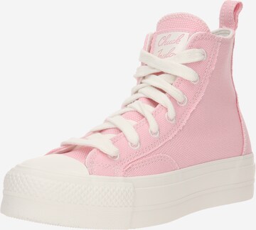 Baskets hautes 'CHUCK TAYLOR ALL STAR LIFT' CONVERSE en rose : devant