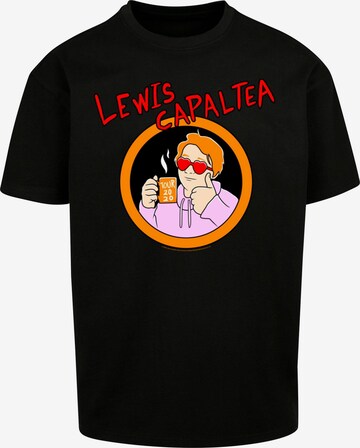 Merchcode T-Shirt 'Lewis Capaldi - CapalTea' in Schwarz: predná strana
