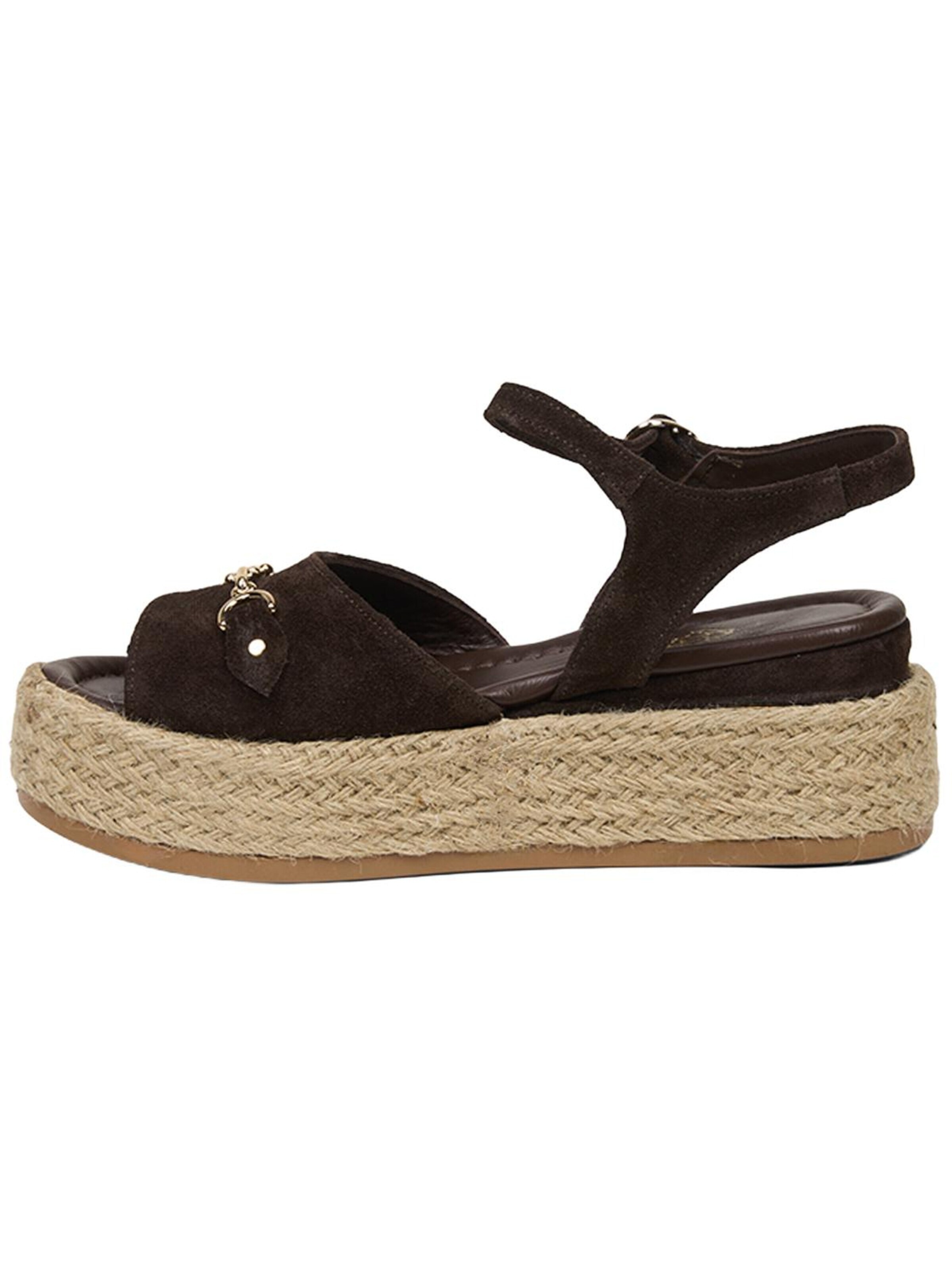 Sandales 'Keilsandalen' Desa en marron