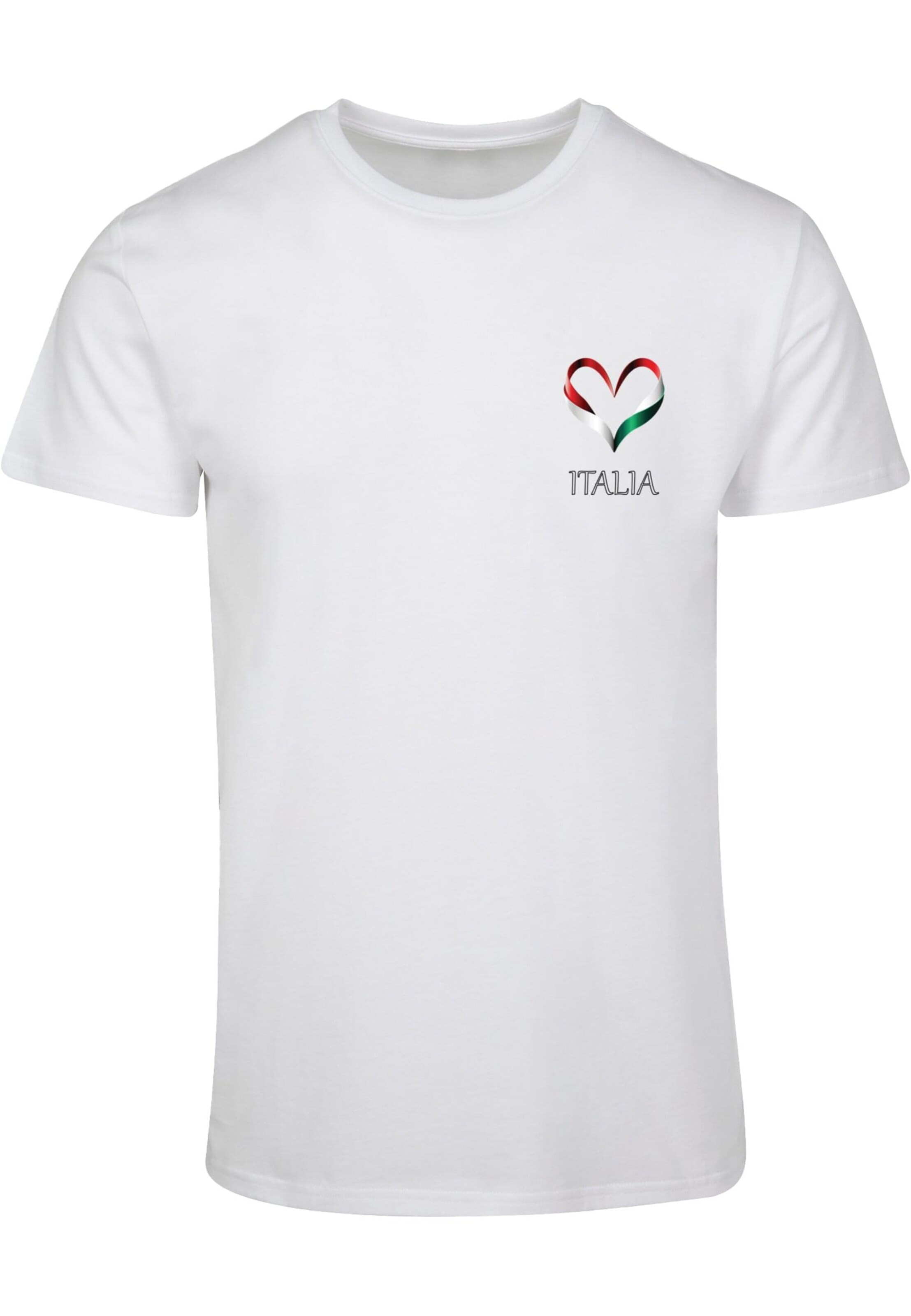 Merchcode Shirt 'Football - Italy' in White: front