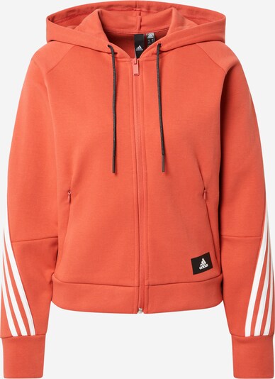 ADIDAS PERFORMANCE Спортна жилетка с качулка в пъпеш / черно / бяло, Преглед на продукта
