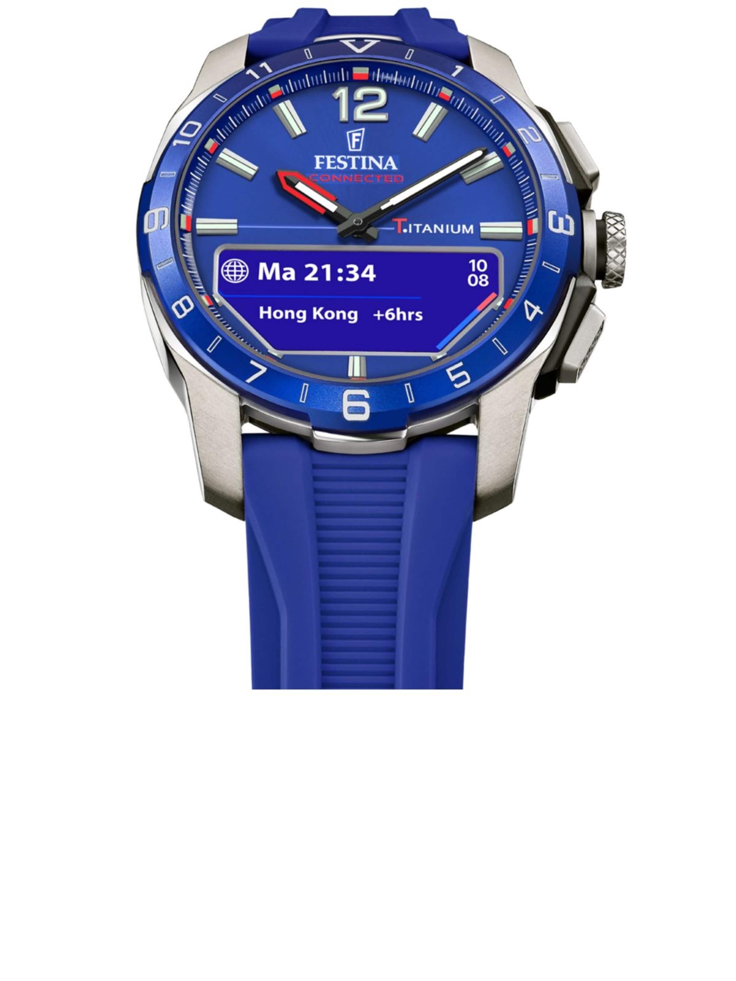 FESTINA Digitaal horloge 'Smartwatch Connected' in Blauw