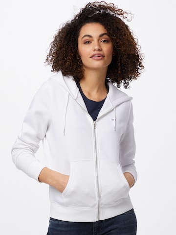 Tommy Jeans Sweatjacke in Weiß: predná strana