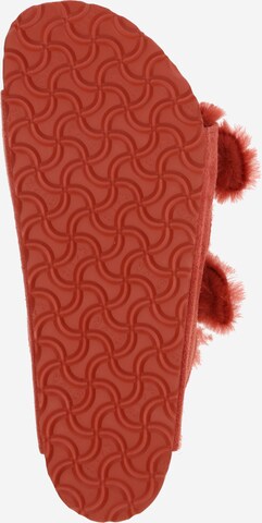 BIRKENSTOCK Pantolette 'Arizona Shearling' in Rot