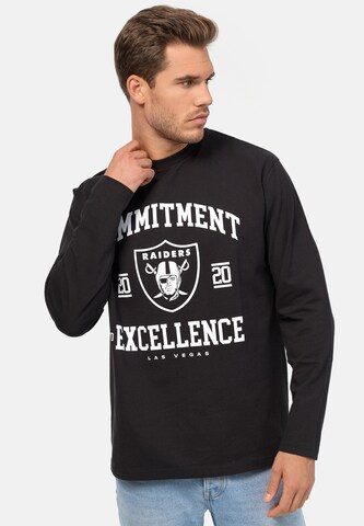 Recovered Sweatshirt 'NFL Raiders Commitment To Excellence Relaxed' in Black