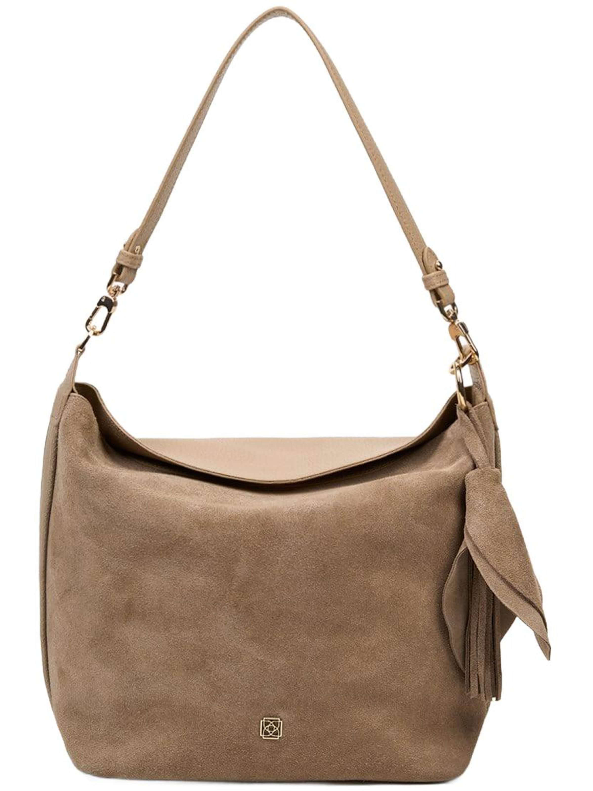 Desa - Bolso de hombro 'DESA Damen-Schultertasche mit Quasten-Detail' en beige