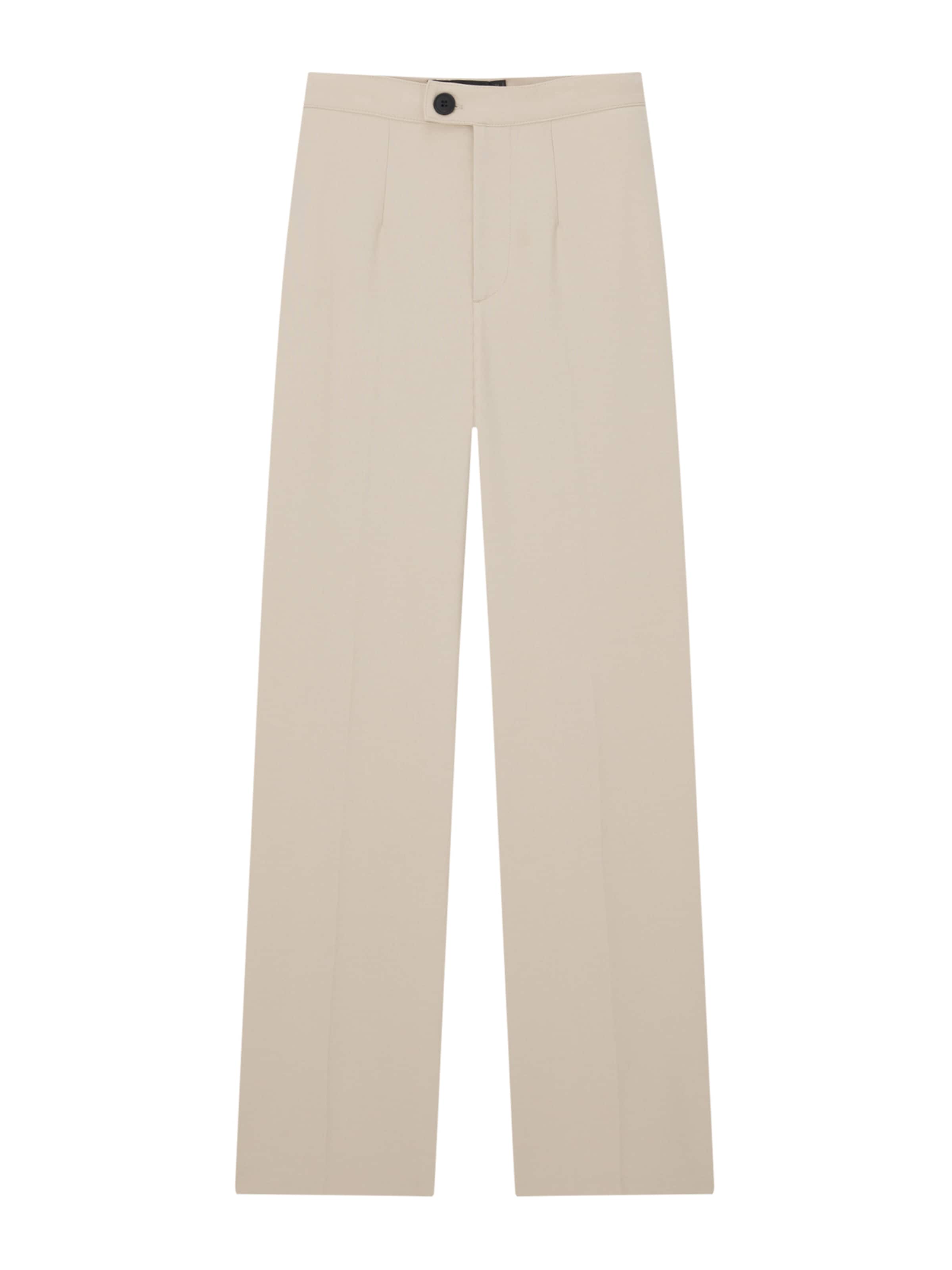 Wide Leg Pantalon Pull&Bear en beige : devant