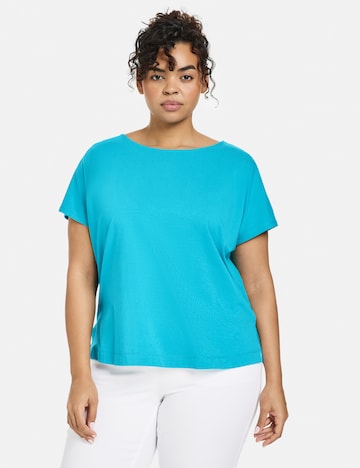 SAMOON T-shirt i blå: framsida
