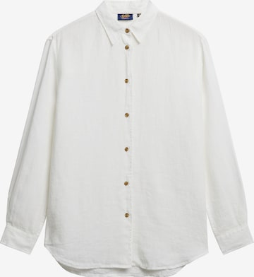 Chemisier Superdry en blanc : devant