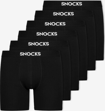 SNOCKS Boxer shorts in Black: front