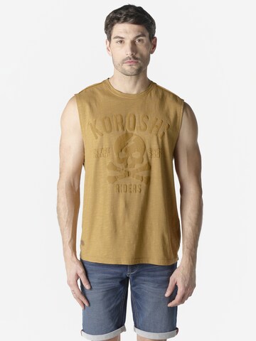 T-Shirt KOROSHI en jaune : devant