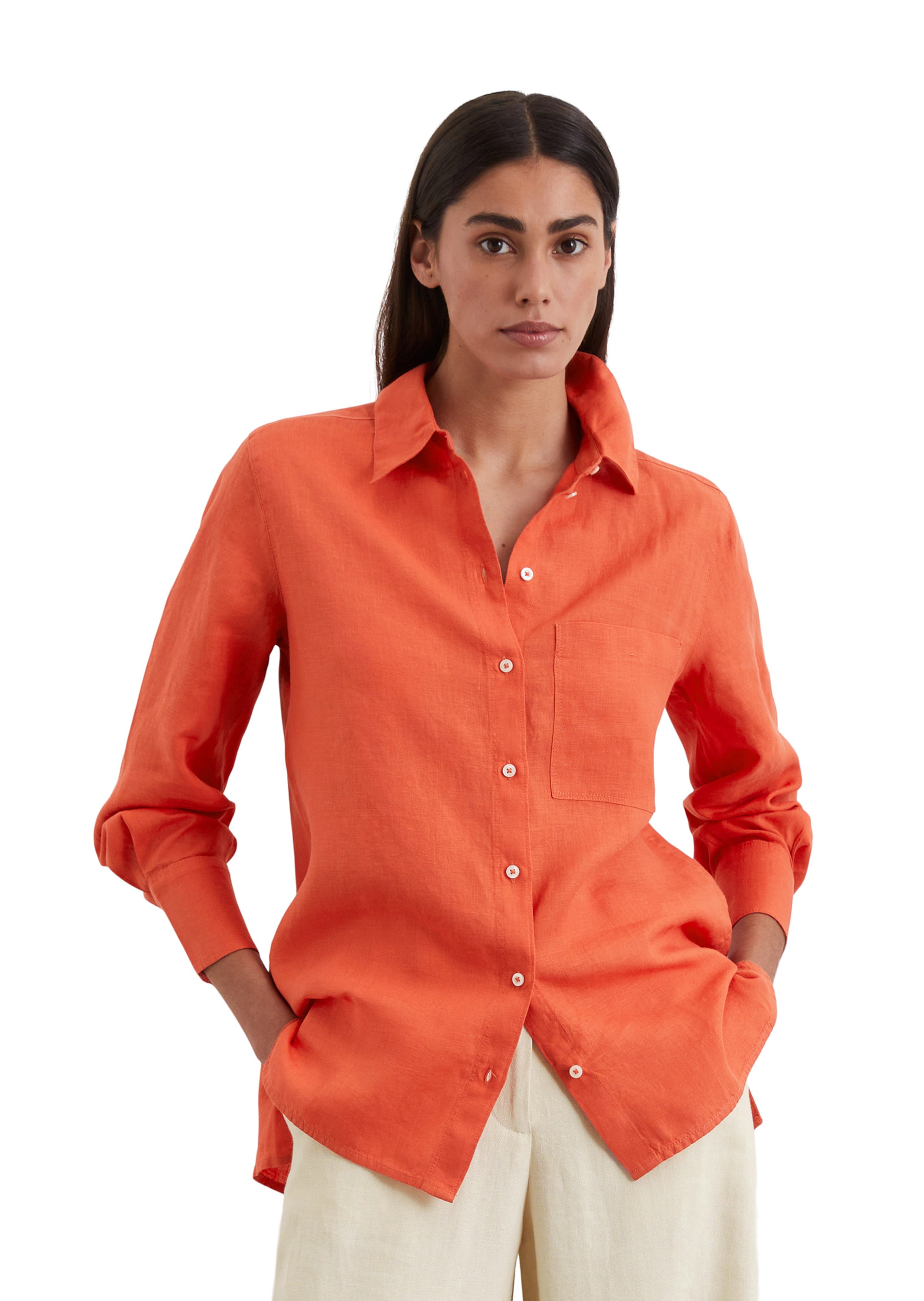 Marc O'Polo Blouse in Oranje: voorkant