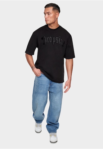 melns Dropsize T-Krekls