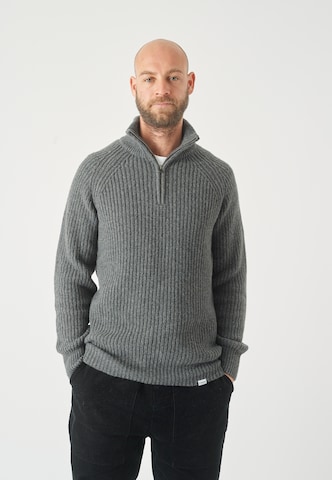 Cleptomanicx Pullover 'Ribber Troyer' in Grau: predná strana