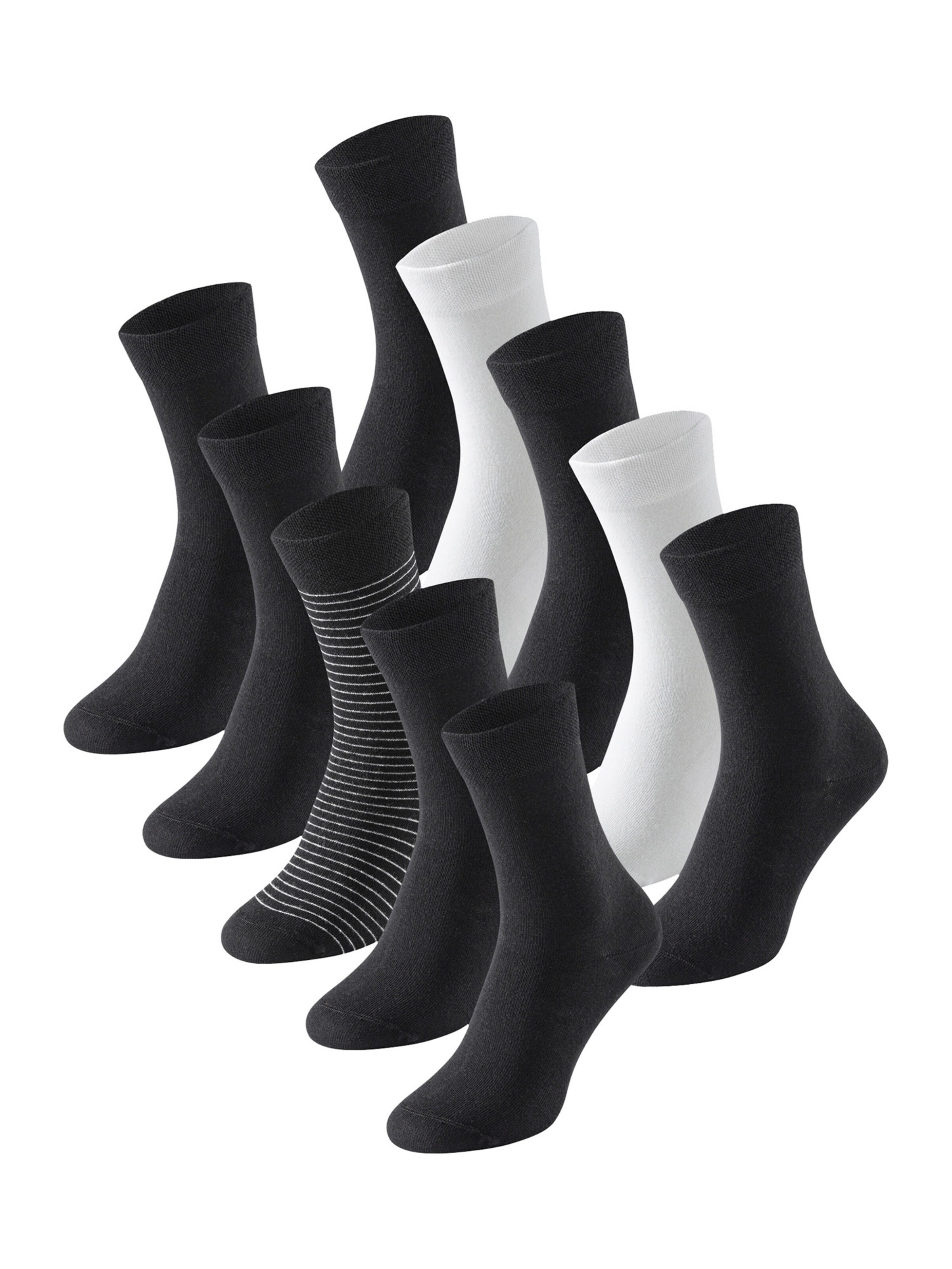 Chaussettes ' Cotton Fit ' SCHIESSER en noir : devant