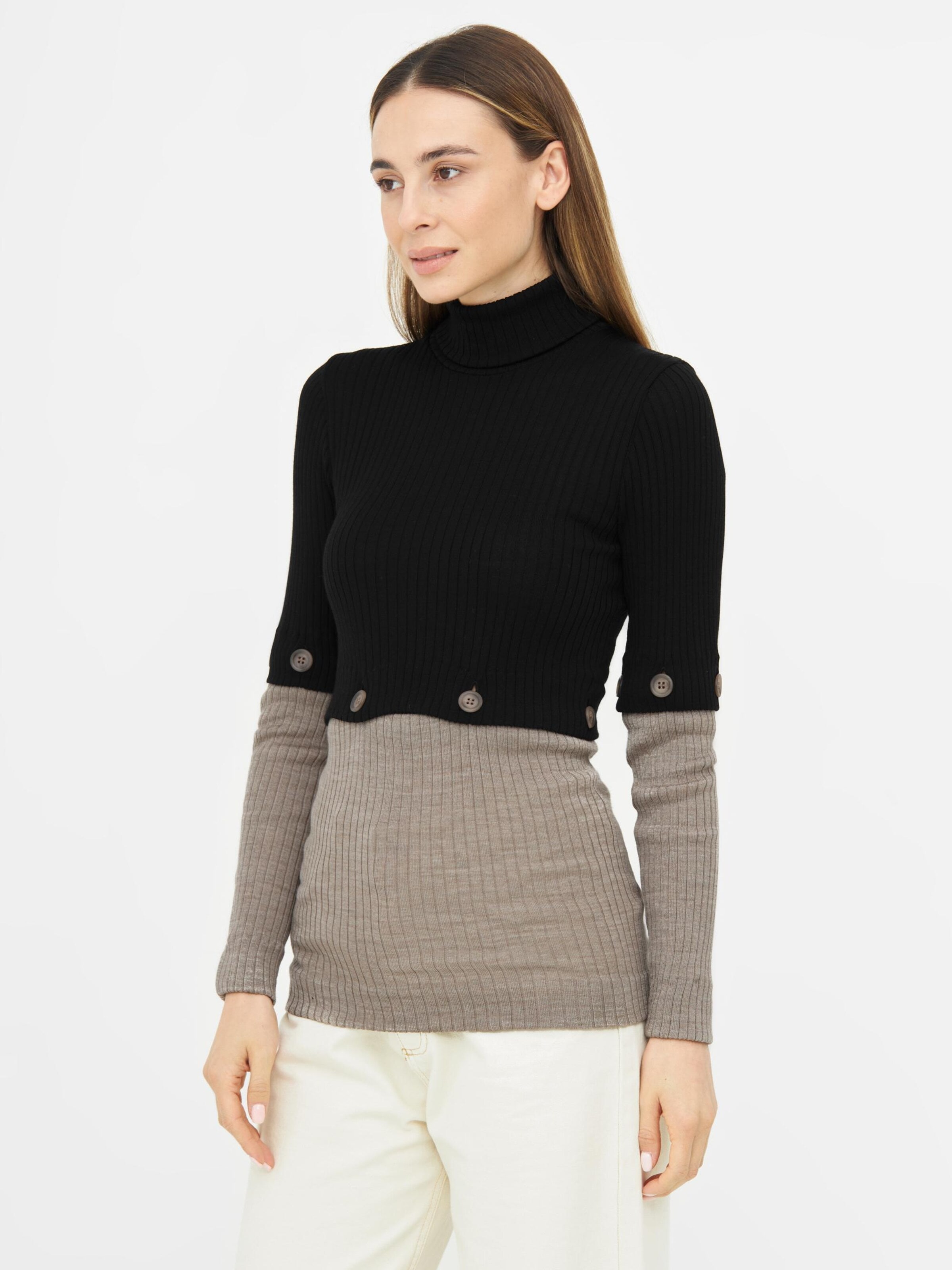 TOOche Pullover 'Dual Black Elegance'‌‌‌‌‌‌‌‌‌ in Schwarz