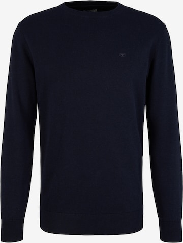 Coupe regular Pull-over TOM TAILOR en bleu : devant