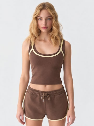 EthiquetTop 'Crop Top' - smeđa boja