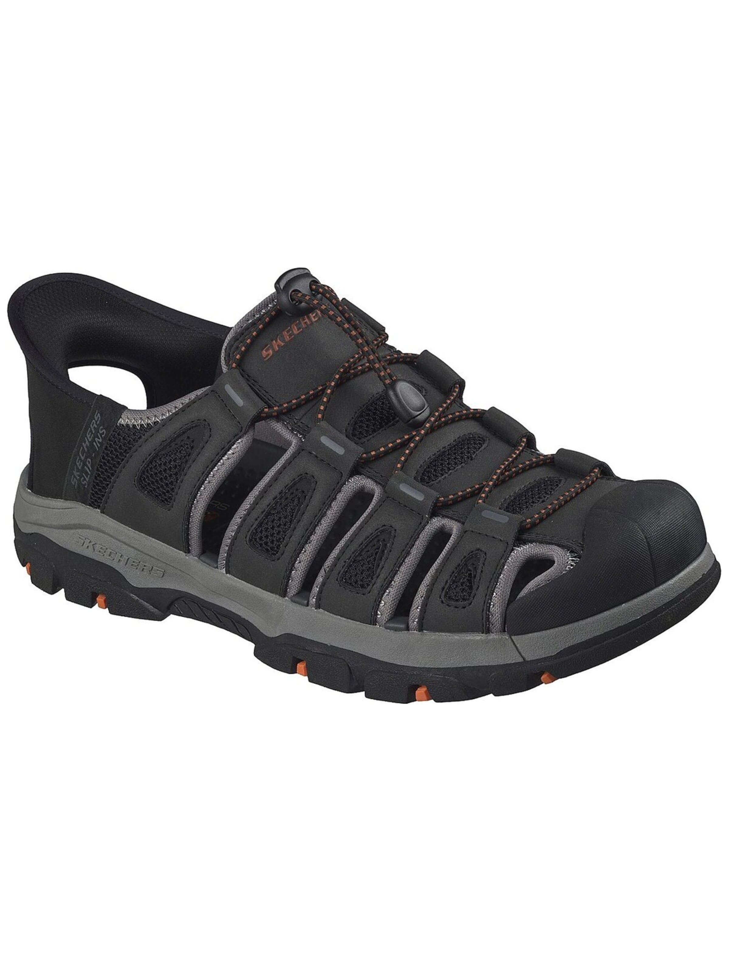 Sandalo di SKECHERS in nero: frontale