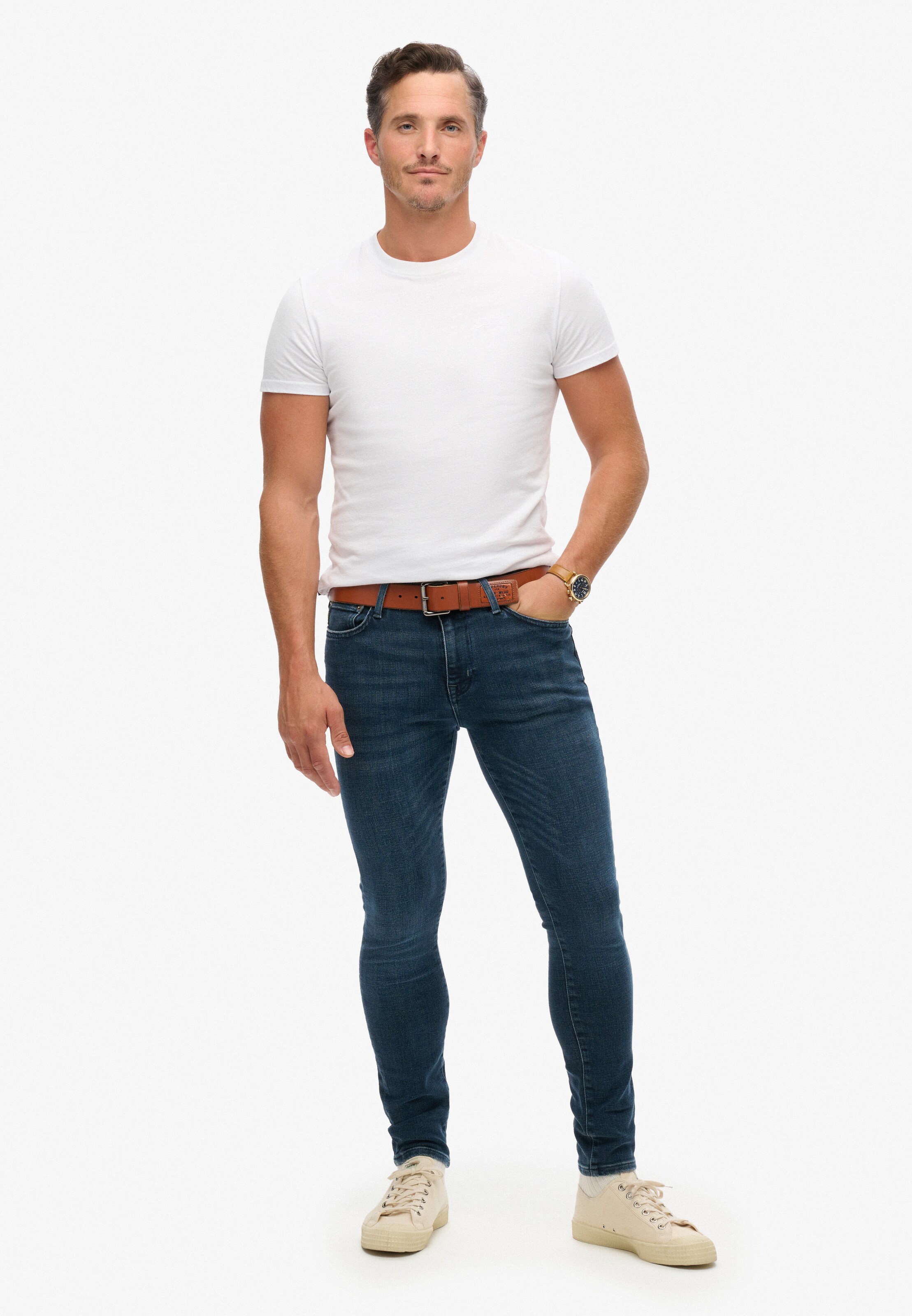 Superdry Skinny Jeans in Blue: front