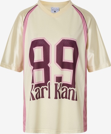Karl Kani - Camisa 'OG 89 Round Serif' em branco: frente