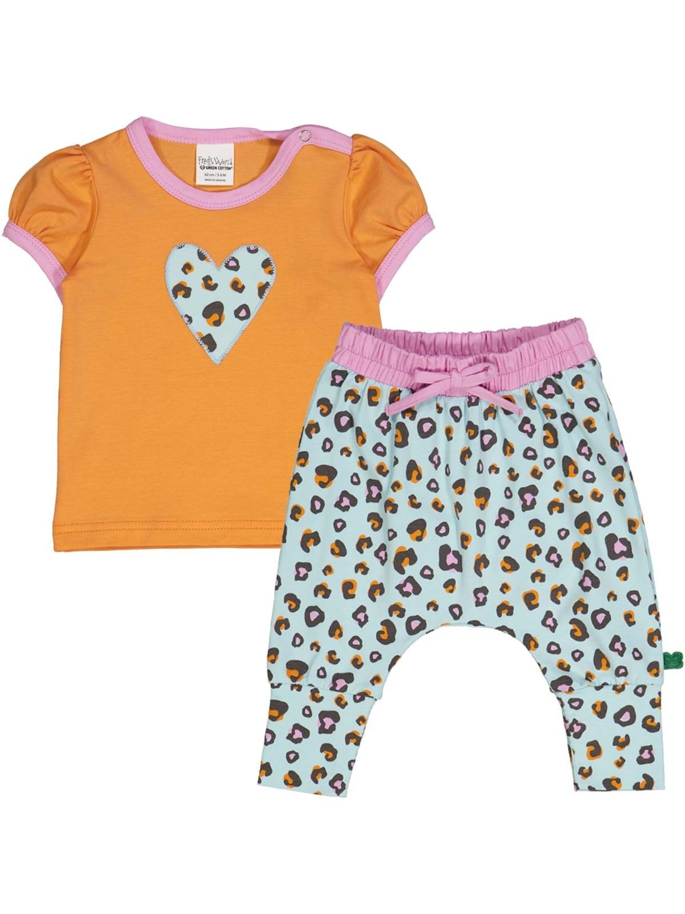 Fred's World by GREEN COTTON Set in Orange: Vorderseite