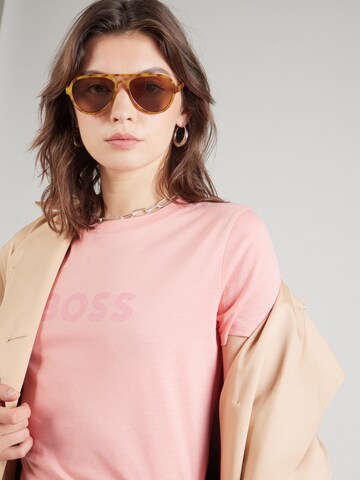 BOSS T-Shirt 'C_Elogo_5' in Pink