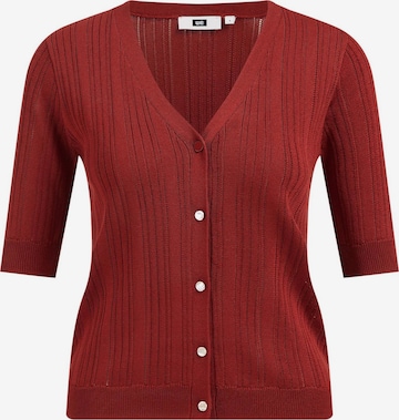 WE Fashion Knit cardigan in Red: front