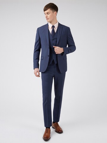 Coupe slim Pantalon à plis 'Panama' Ted Baker en bleu