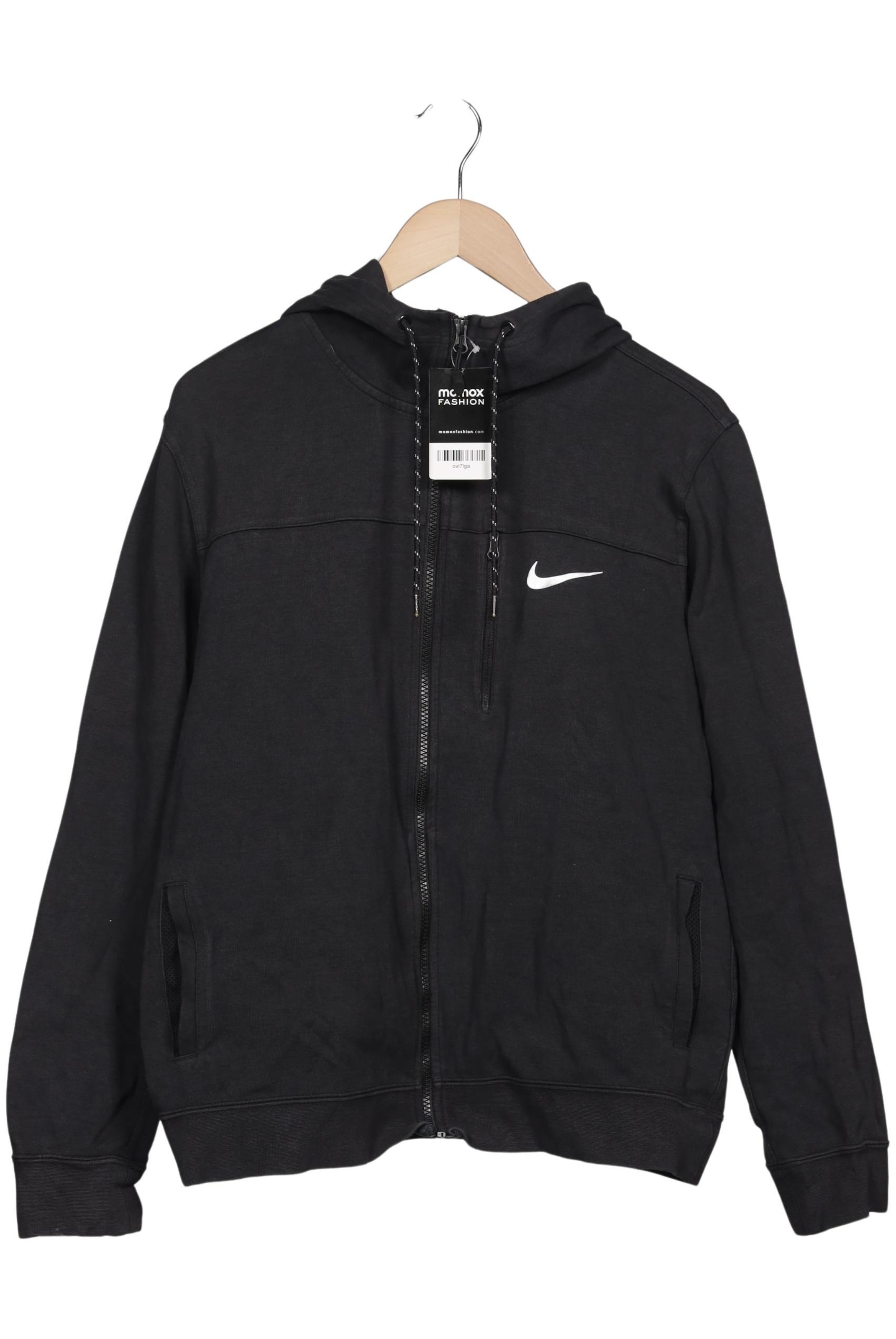 NIKE Sweatshirt & Zip-Up Hoodie in L in Black: front