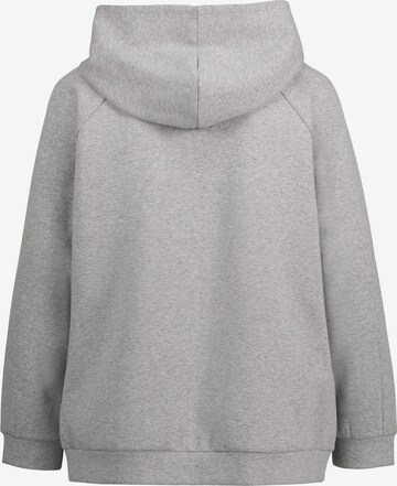 Ulla Popken Zip-Up Hoodie in Grey