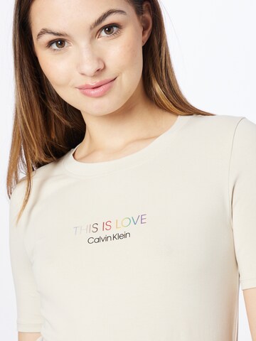 Calvin Klein Shirt 'PRIDE' in Beige