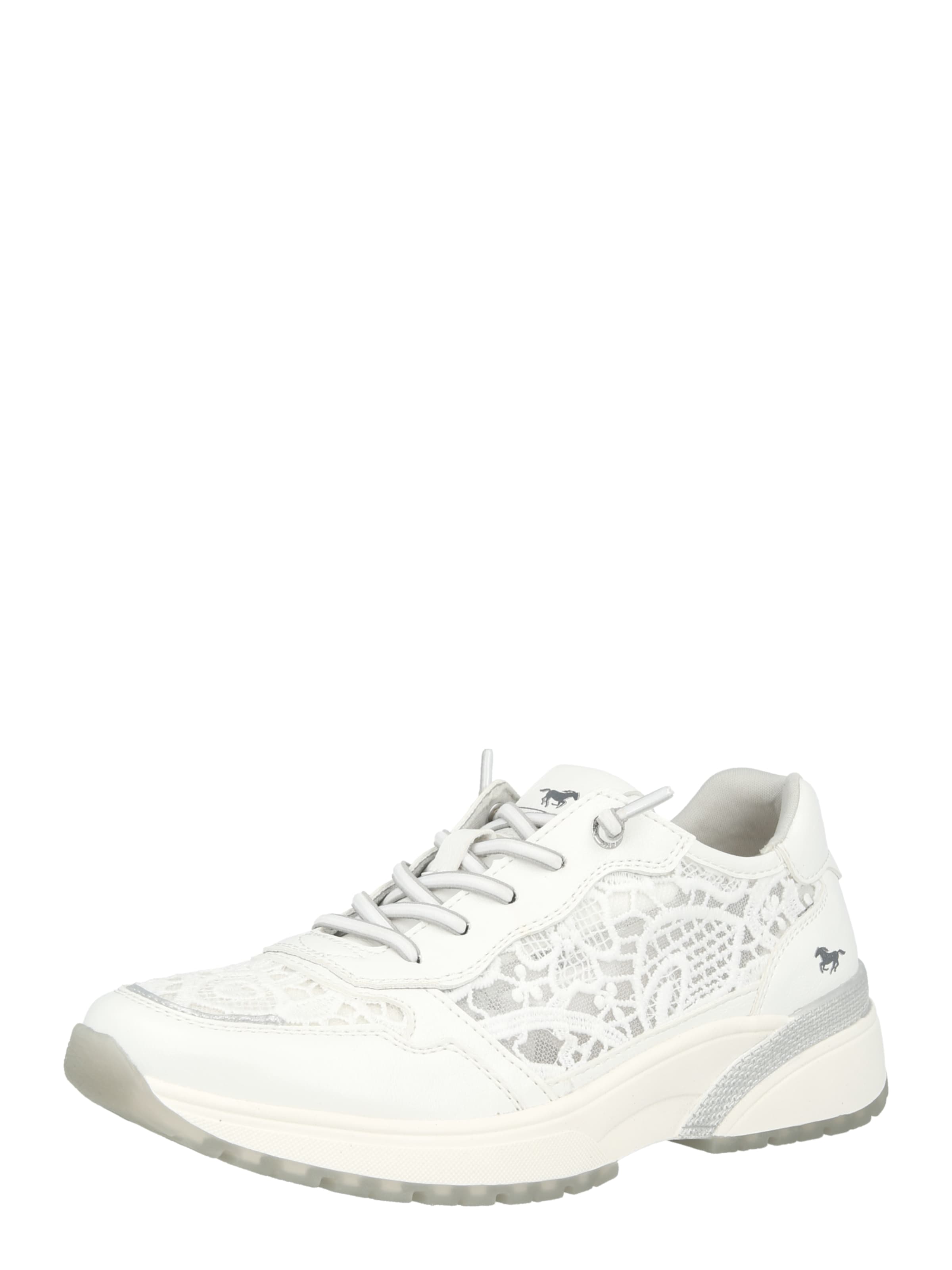 MUSTANG Σνίκερ χαμηλό σε λευκό: μπροστά