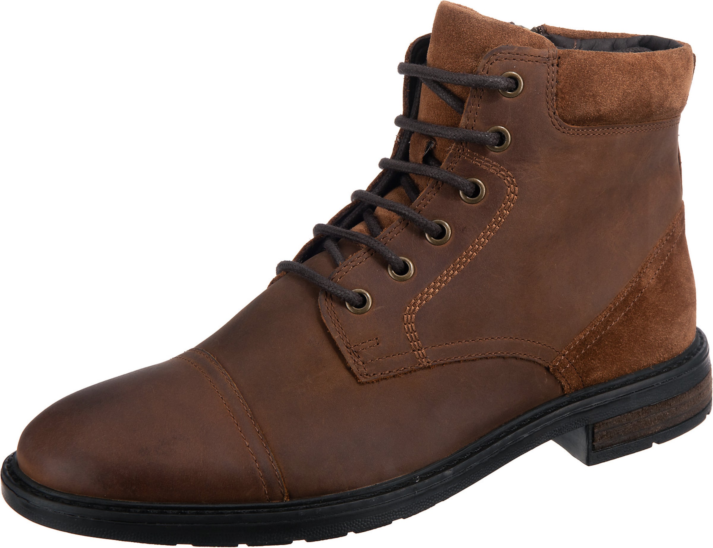 GEOX Lace-up boots 'Viggiano' in Brown: front