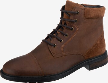 GEOX Lace-Up Boots 'Viggiano' in Brown: front