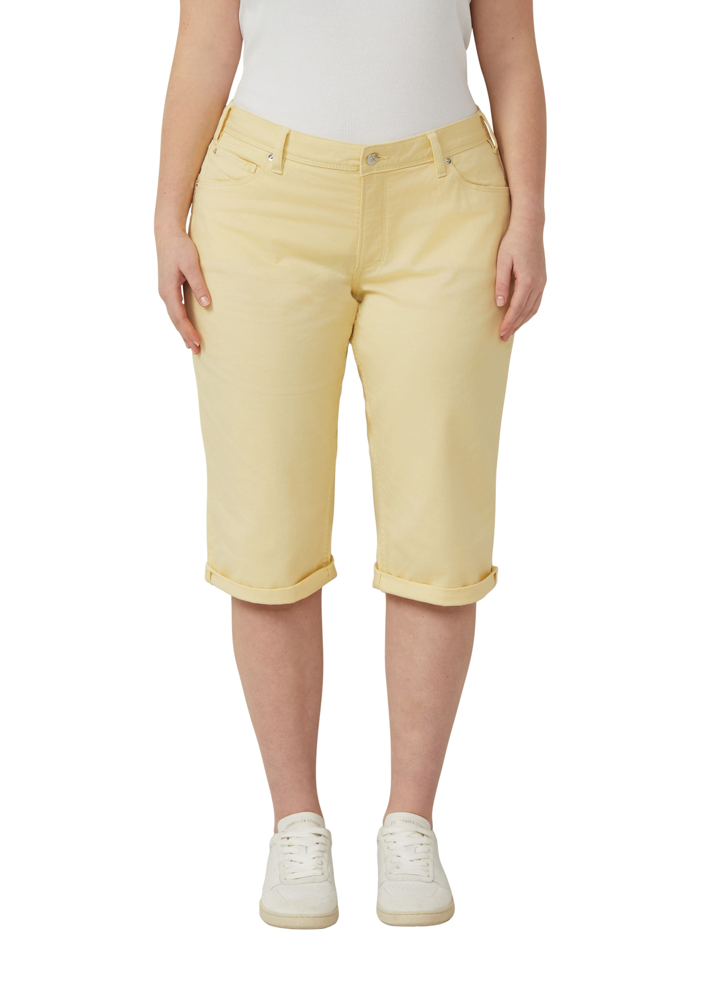 QS Slimfit Jeans 'Catie' in Gelb: Vorderseite