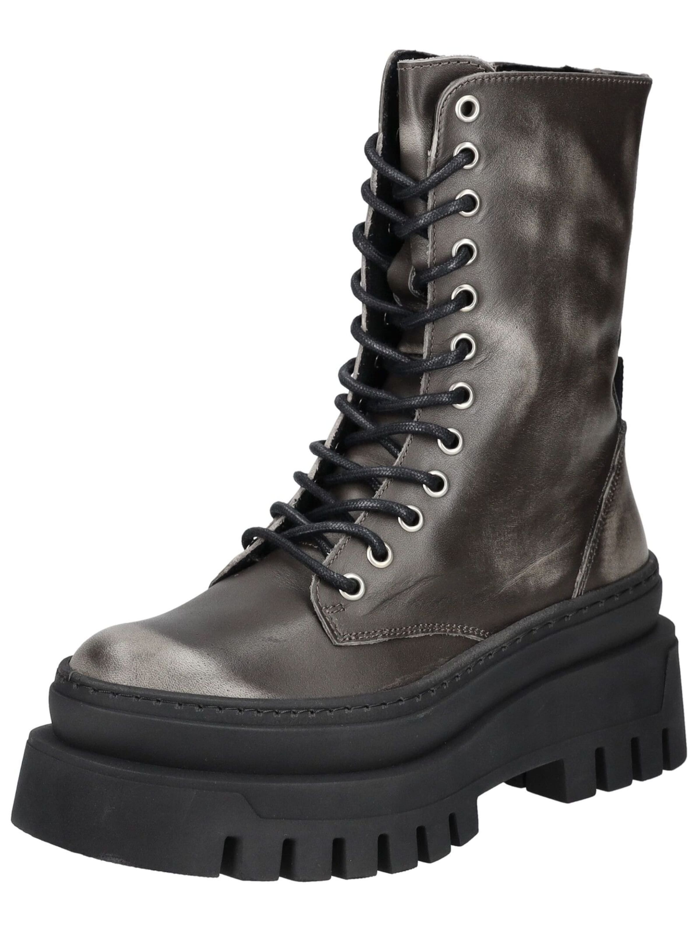 STEVE MADDEN Lace-up bootie in Grey: front