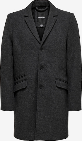 Only & Sons Between-Seasons Coat 'Julian' in Grey: front