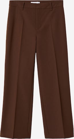 MANGO Spodnie w kant 'Greta' w kolorze brązowy: przód