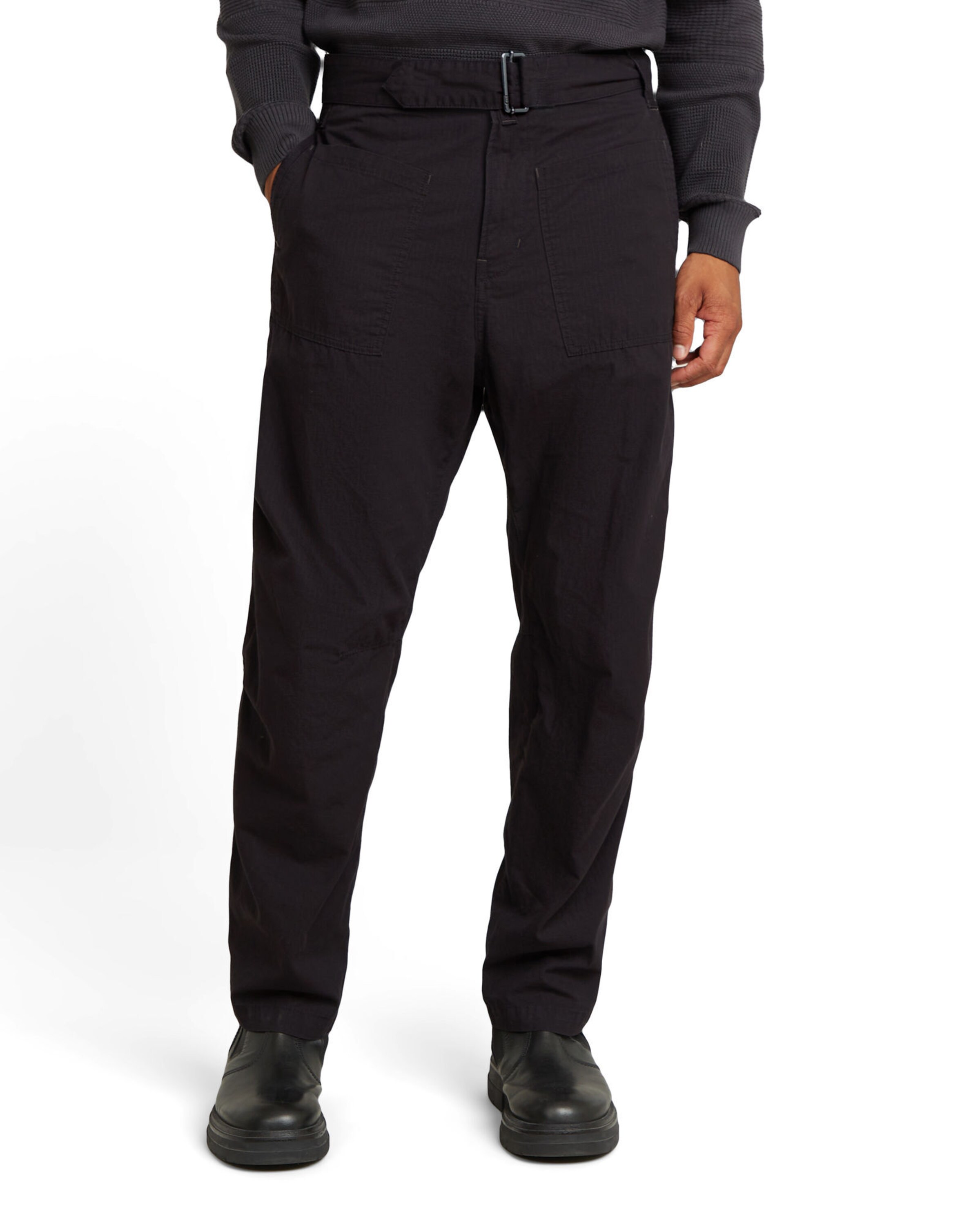 G-STAR Tapered Broek in Zwart: voorkant
