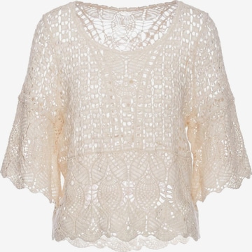 Pull-over IZIA en beige : devant