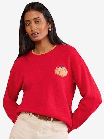 Pullover di love & roses in rosso: frontale
