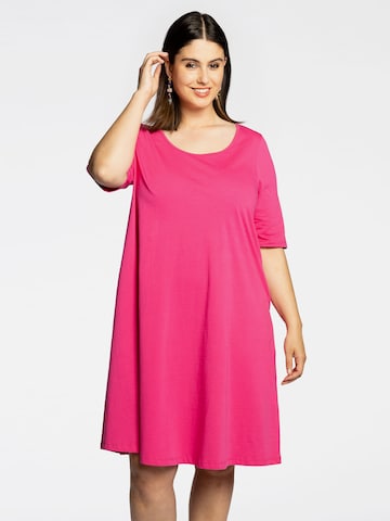 Yoek Dress ' COTTON ' in Pink