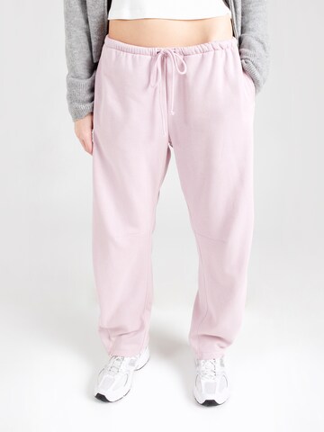 Loosefit Pantalon Monki en rose : devant