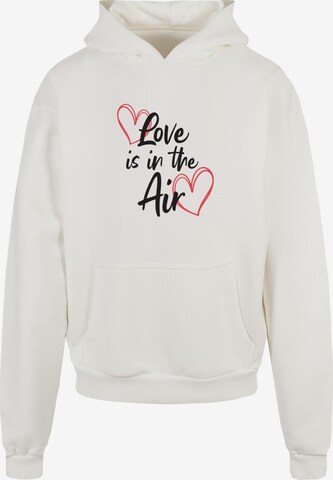 Merchcode Sweatshirt 'Valentines Day - Love Is In The Air' in White: front