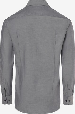 BOSS Slim fit Business Shirt 'HANK-spread-C6-233' in Grey