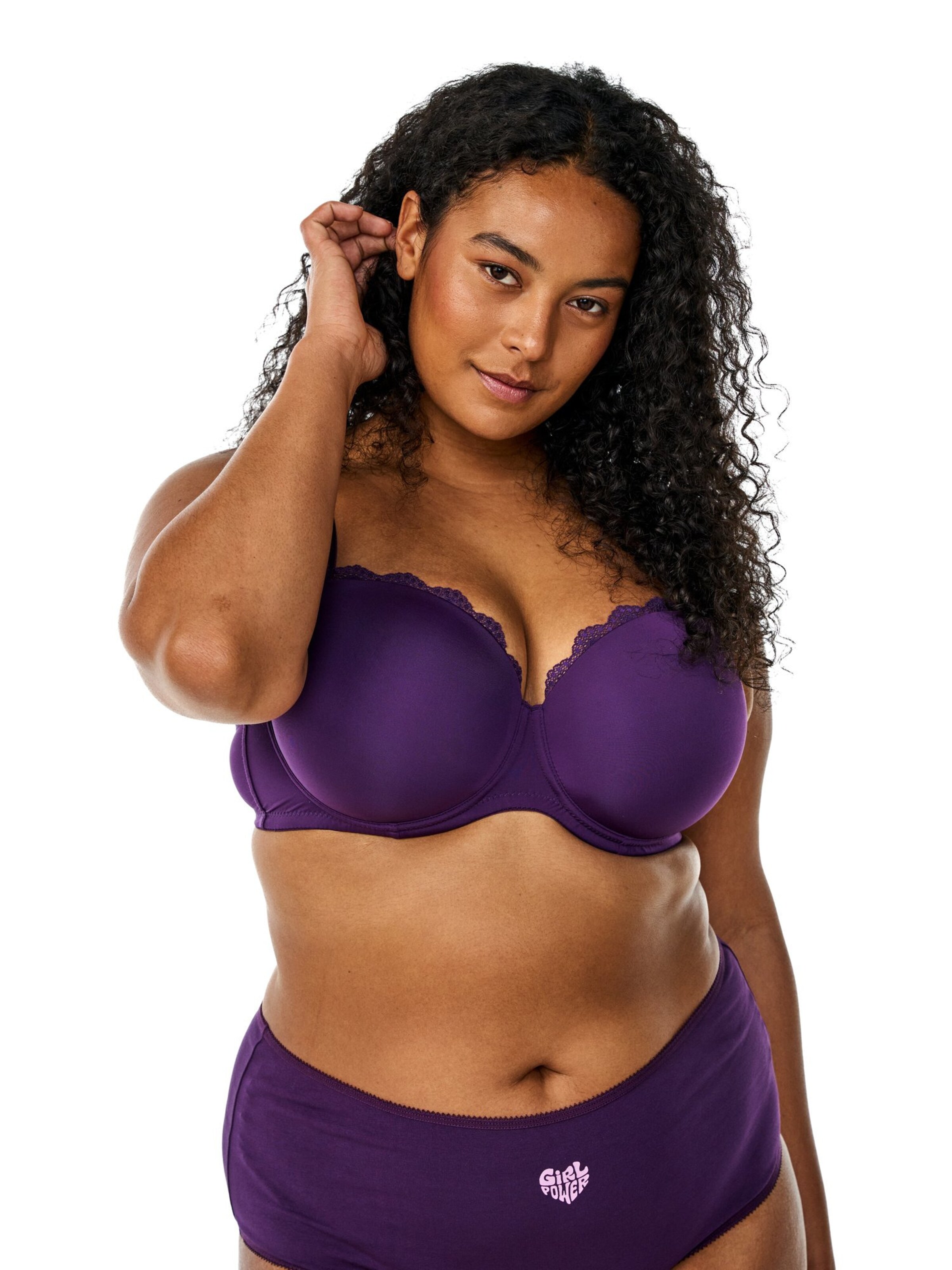 Devoted by Zizzi Бюстгальтер-минимайзер Бюстгальтер 'Lnaima' в Лиловый: спереди